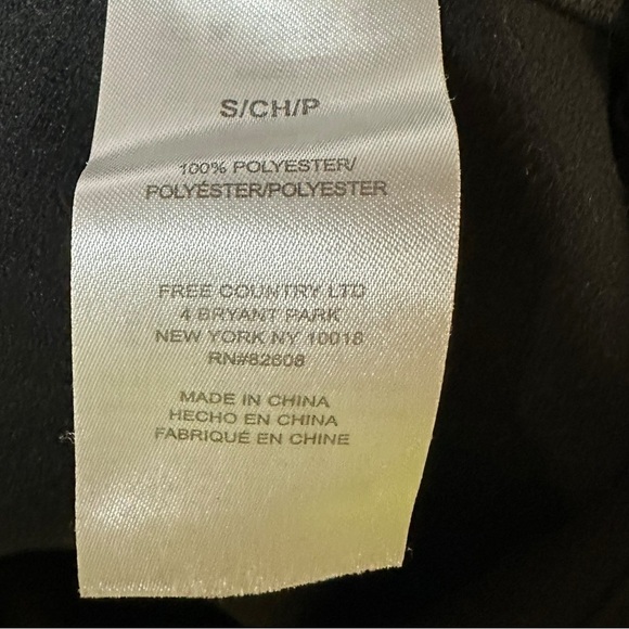 Free Country Softshell Jacket Men’s Small Black Full Zip Water-Resistant - Picture 9 of 10